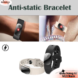 Vòng tay chống tĩnh điện NORDICLIFE, Máy khử tĩnh điện cơ thể con người chống nước bằng silicon, Máy loại bỏ điện tĩnh không dây M12-SE có thể điều chỉnh