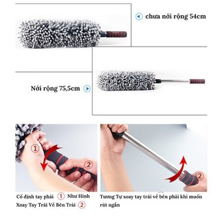 Chổi Lau Bụi Vệ Sinh Ô tô SH Autocare Chuyên Dụng Đa Năng Quét Bụi, Rửa Xe Hơi