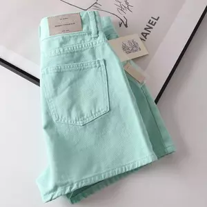 Size Lớn Cao Cấp Ôm Hơn Nhìn Cao Nhẹ Xanh Mùa Hè Quần Short Denim Nữ