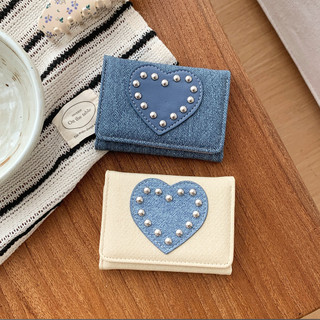 Ví nữ có thể gập lại lấy cảm hứng từ Denim hợp thời trang Ví đựng thẻ đa năng dung lượng lớn Ví đựng tiền mặt