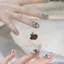 Tuyên Ngôn Handmade Đeo Móng Tay Bầu Không Khí Xanh Chấm Bi Champagne Nhấp Nháy Làm Trắng Da Cao Cấp Phù Hợp Với Manic