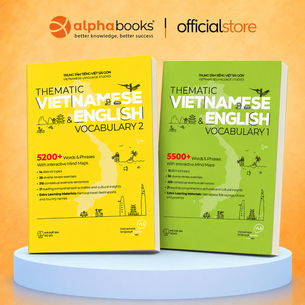 Bộ Sách Thematic Vietnamese & English Vocabulary 1+2 - Vietnamese Language Studies - Lẻ/Combo