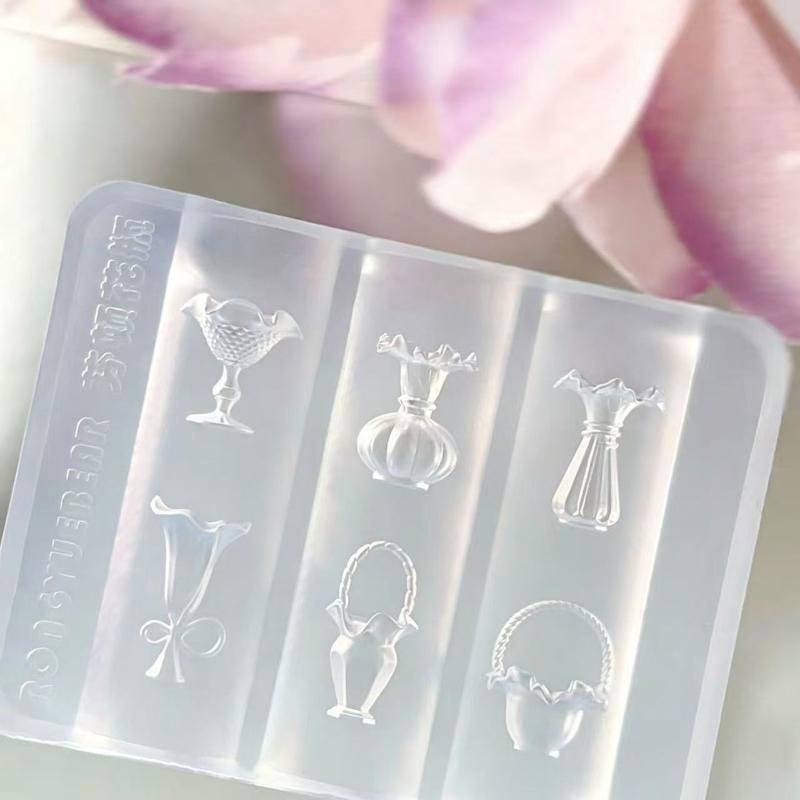 Springevenstar DIY 3D Nail Art với khuôn silicon có thiết kế bình hoa Lý tưởng cho các chuyên gia làm móng sáng tạo Springevenstar