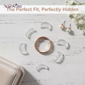 AqToCna Vô Hình Vòng Điều Chỉnh 8 Chiếc Vòng Silicon Miếng Đệm Kích Thước Giảm Tốc Đệm Mềm Bảo Vệ Cho Hàng Ngày Wearfortable Phù Hợp Với AqToCna