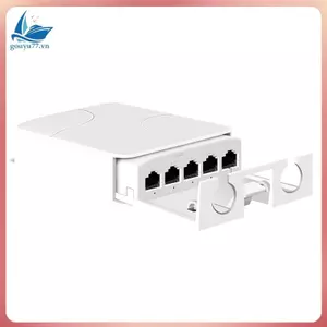 Bộ lặp POE chống nước ngoài trời 4 cổng IP55 mới Bộ mở rộng PoE Công tắc mạng 1 đến 4 cho máy ảnh IP