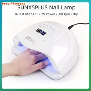 Đèn móng tay FAVORITEGOODS, Cảm biến tự động Nguồn sáng kép Máy sấy móng tay UV, Bộ hẹn giờ 4 màu trắng chuyên nghiệp Bộ cài sẵn hạt 36Lamp Làm móng tay Đèn UV Salon Nail