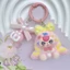 Nhẫn chìa khóa búp bê phồng Kawaii Baby Three Puffy hợp thời trang, Móc khóa hình thoáng khí đầy màu sắc cho ba lô