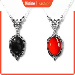 KIN Nữ Nam Ma Cà Rồng-Mùa Phù Thủy Bướm Cổ Vintage Đá Đen Vòng Cổ