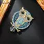 AqToCna Cú Thổ Cẩm Kim Loại Động Vật Pin Nữ Kim Cương Giả Trang Sức Thời Trang Quà Tặng Phụ Kiện Cho Áo Khăn Đầm AqToCna