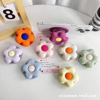 INS PHONG CÁCH ĐƠN GIẢN Màu MACARON rắn 3D HOA Phim hoạt hình MAGNETIC hút SAC giá đỡ điện thoại di động