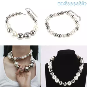 Unstop * Vòng cổ thời trang Vòng cổ ngọc trai cổ điển Hạt Choker Vòng cổ xương đòn Dây chuyền trang sức dành cho nữ Cô gái