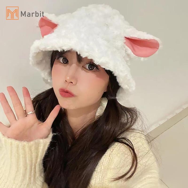 Mũ tai cừu nữ Marbit Mũ ngư dân đa chức năng dễ thương Thu đông Mới