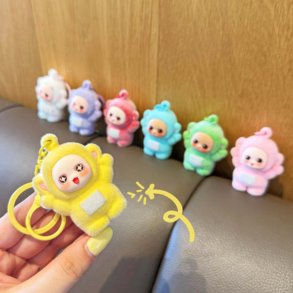 Anime Teletubbies Móc Khóa Mặt Dây Chuyền Đổ Xô Túi Búp Bê Treo Mặt Dây Chuyền Đồ Trang Trí Gửi Bạn Gái Móc Khóa Quà Tặng