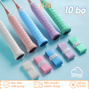 Bộ 10 Quấn Cán Vợt Đa Năng - Thấm Hút Mồ Hôi Tốt, Chống Trượt Hiệu Quả, Êm Ái, Phù Hợp Nhiều Loại Vợt