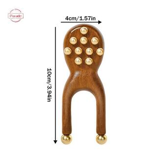 Diễu Hành Mũi Gỗ Guasha Dụng Cụ Massage Hạt Đồng Cầm Tay Lược Chống Tĩnh Điện Cho Mặt Mũi Thư Giãn Mắt Điểm Kinh Tuyến Acupoint Quà Tặng Sinh Nhật VN
