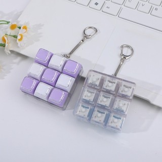 JOYFULLIFE Bàn Phím Trò Chơi Móc Khóa, Fidget Giải Nén DIY 9 Bàn Phím Chìa Khóa Đồ Chơi Quà Tặng, Nút Keycap Chống Căng Thẳng Ngón Tay Giảm Căng Thẳng Túi Sáng Tạo Mặt Dây Chuyền Bé Trai Bé Gái
