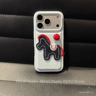 Ốp Điện Thoại Thích Hợp Cho iPhone X XS XR XSMAX 11 12 13 14 15 16 17 Pro max Plus Air Dễ Thương Ba Chiều Thêu Pony Chống Sốc Chống Sốc Vỏ Bảo Vệ Tất Cả