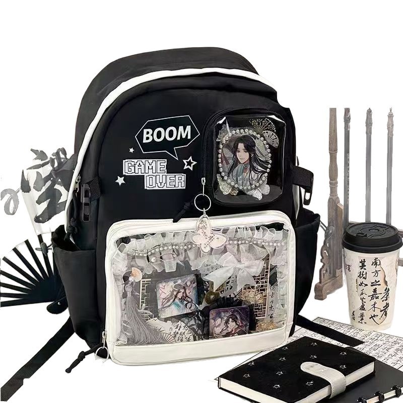 GC2 Ba lô trong suốt Itabag Otaku văn hóa Millet Big Food Trường trung học cơ sở Túi đi học nữ CG2