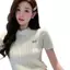 Áo Len Nữ Ngắn Tay Dệt Kim Mùa Hè ,Phong Cách Hàn Quốc