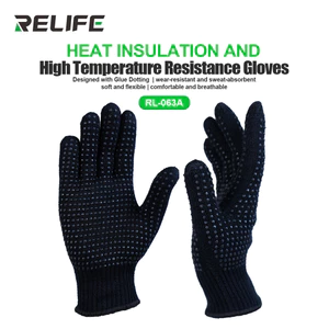 RELLIFE RL-063A Găng Tay Cách Nhiệt Và Chịu Nhiệt Chống Trượt ESD Điện Tử Làm Việc Phủ Găng Tay Bảo Vệ Ngón Tay