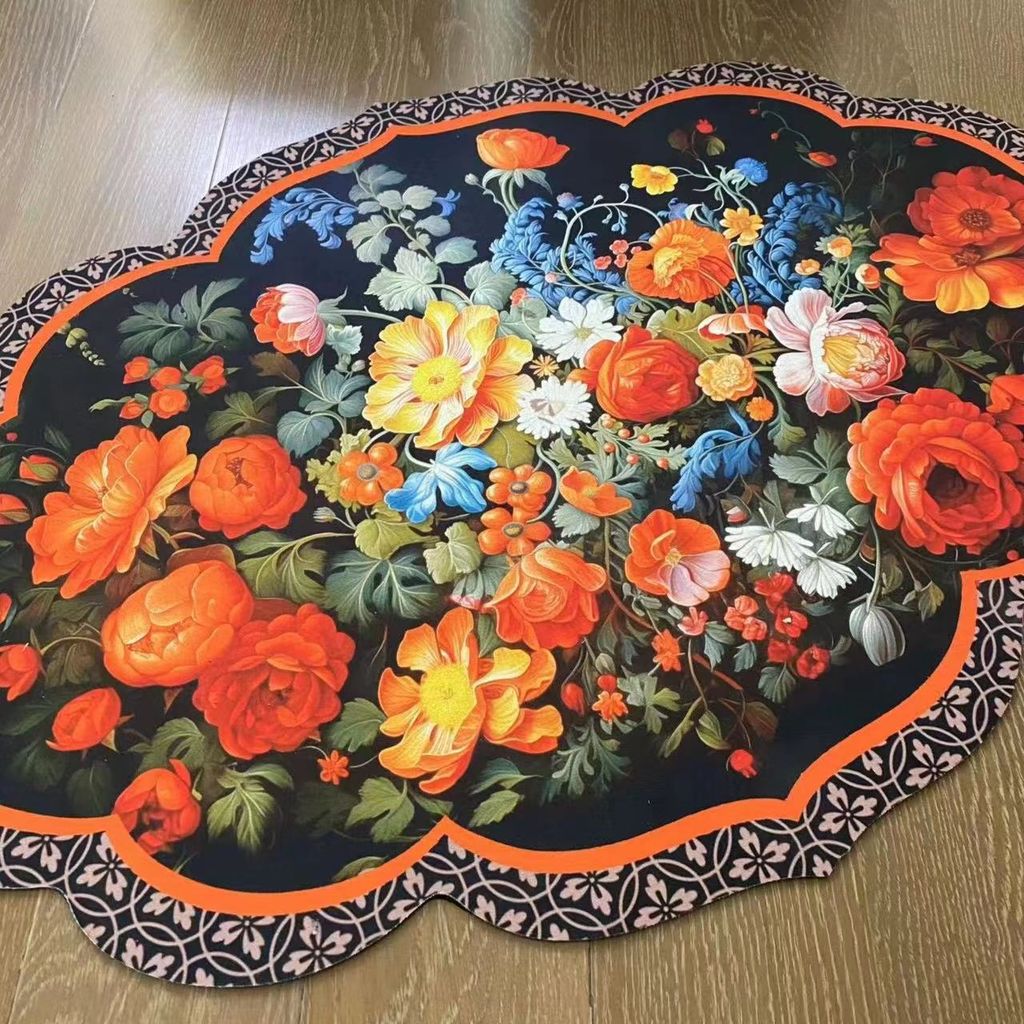 Trung Quốc Phong Cách Retro Thảm Sàn Diatom Bùn Đệm Mềm Hộ Gia Đình Phòng Tắm Cửa Hút Nước Nhanh Khô Sàn Thảm