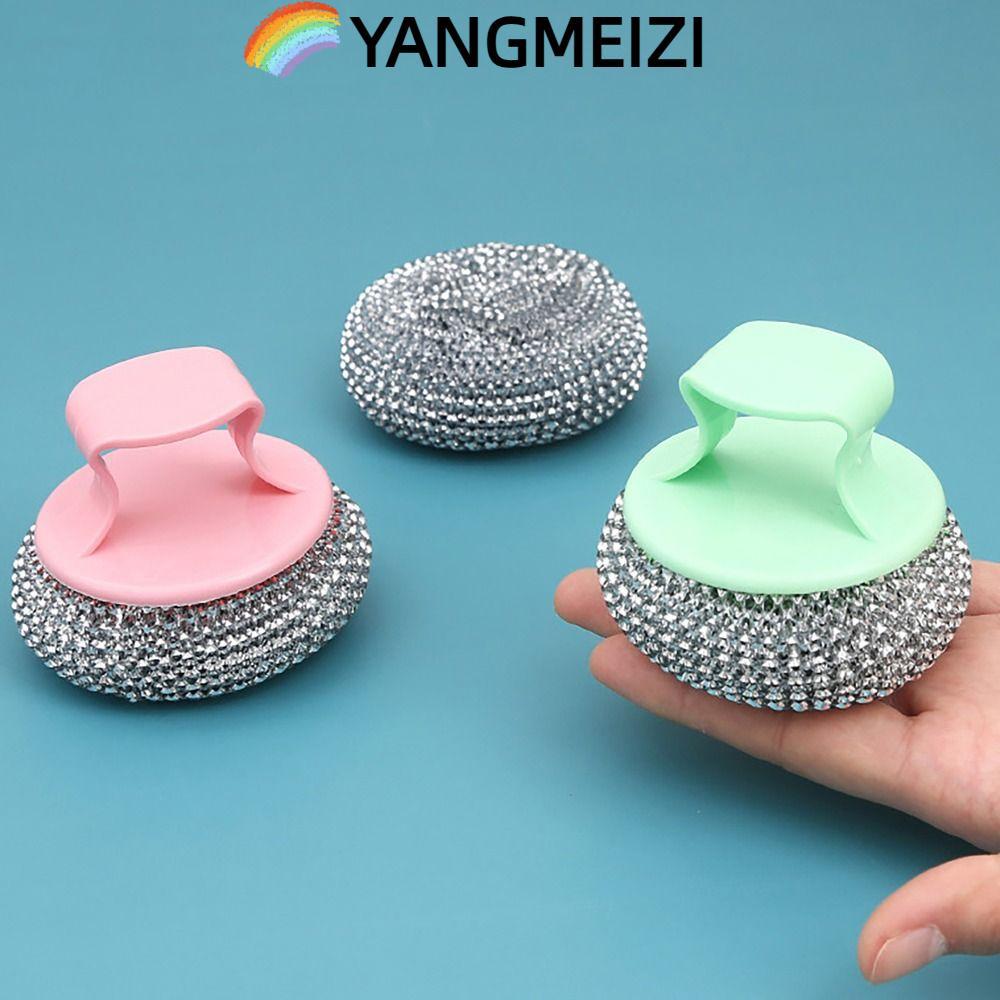Bàn chải làm sạch nồi YANGMEIZI, Phụ kiện nhà bếp Bóng làm sạch dầu chống dính, Thiết thực với tay cầm Dụng cụ rửa bát đĩa loại bỏ dầu để vệ sinh