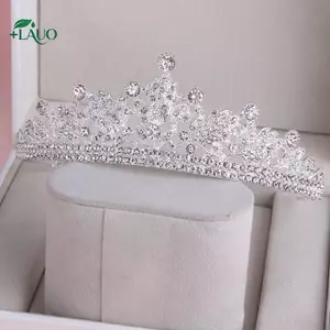 Springevenstar Cưới Tóc Tiara Pha Lê Cô Dâu Tiara Vương Miện Màu Bạc Diadem Veil Tiaras Cưới Phụ Kiện Tóc Mũ Đội Đầu Trang Sức Springevenstar