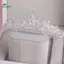 Springevenstar Cưới Tóc Tiara Pha Lê Cô Dâu Tiara Vương Miện Màu Bạc Diadem Veil Tiaras Cưới Phụ Kiện Tóc Mũ Đội Đầu Trang Sức Springevenstar