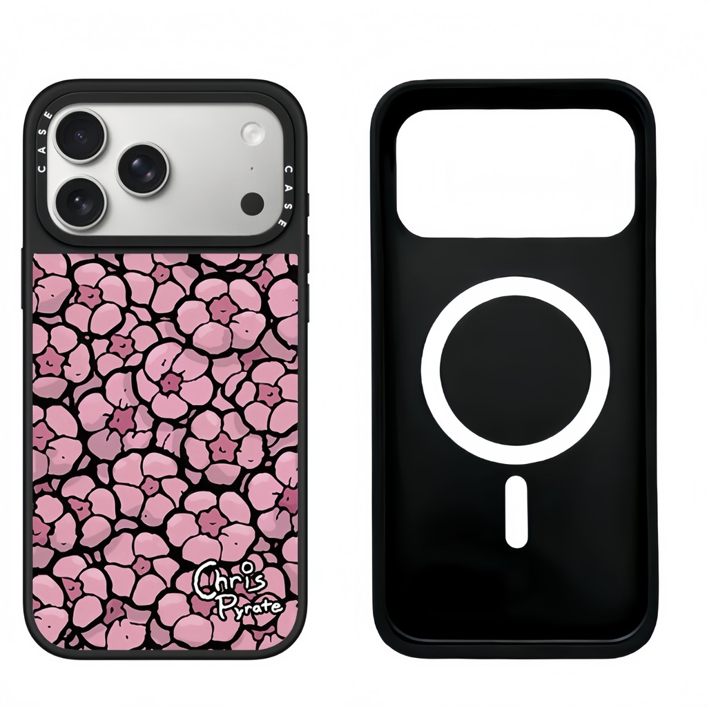 Ốp điện thoại gương hoa chữ cái từ tính cho IPhone 17 Pro Max 17 Air 16 15 14 13 12 11 Vỏ bảo vệ chống sốc