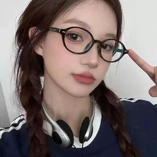 Kính Mát Màu Nâu Hình Bầu Dục Retro Nhỏ Mùa Hè Sắc Thái Cho Nam Nữ Chống Tia UV Kính Mắt Bảo Vệ Tia UV Quà Tặng Ngoài Trời