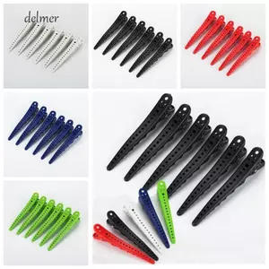 DELMER 6 Cái / bộ Kẹp Tóc Chuyên Nghiệp, Kẹp Tóc Cắt Tóc Liền Mạch, Phụ Kiện Dụng Cụ Tạo Kiểu Cố Định Bền Hữu Ích Cá Sấu Kẹp Tóc