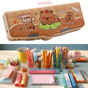 Bút chì Capybara ITRUMPET, Hộp bút dung tích lớn đa chức năng, Quà tặng hộp văn phòng phẩm sử dụng hai mặt