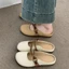Baotou Nửa Dép Nữ Mặc Ngoài 2026 Siêu Nóng Đế Bằng Slip-On Lười Nửa Hỗ Trợ