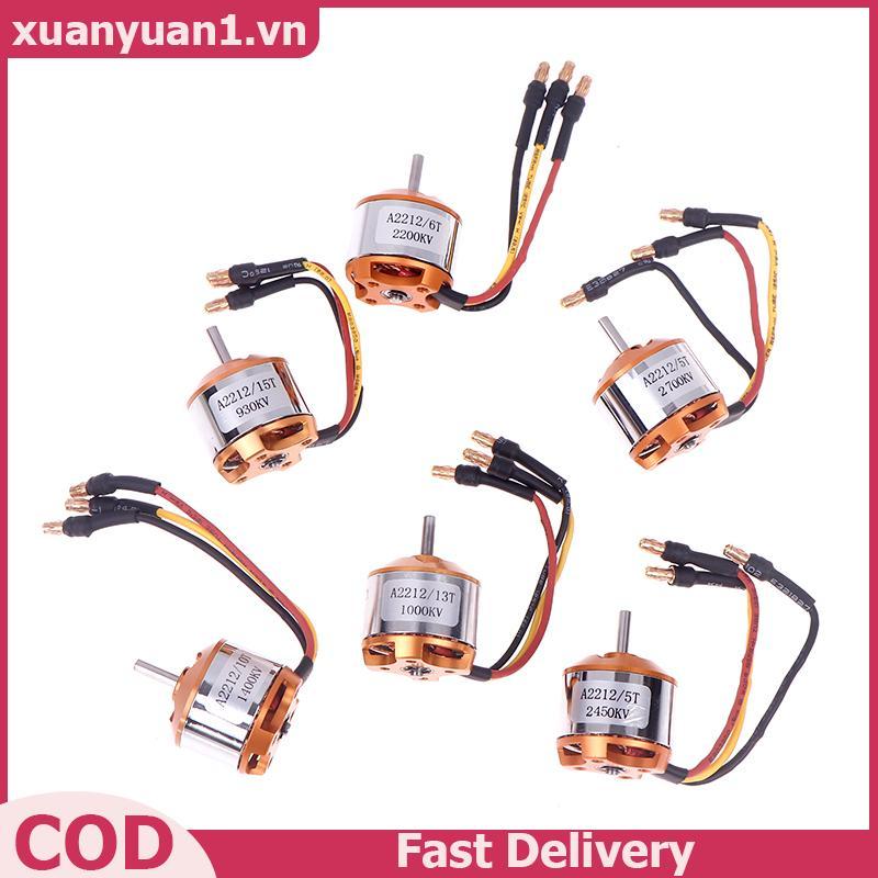 Động cơ không chổi than XUAN A2212 930 / 1000 / 1400 / 2200 / 2450 / 2700KV dành cho máy bay RC Động cơ chạy xa không chổi than đa năng VN