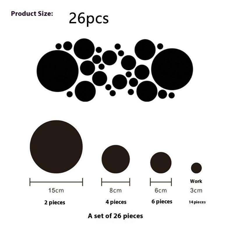 < WHPHous-t > 26 Chiếc Gương Tròn 3D Acrylic Gương Treo Tường DIY Phòng Ngủ Phòng Tắm Và TV Baground Phòng Stier Trang Trí Tường Đẹp