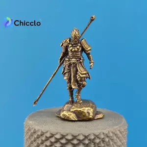Tượng Khỉ Cổ Tôn Ngộ Không Thu Nhỏ Thủ Công Mini Vàng Cudgel Wu Kong Tượng Mô Hình Bàn Đồ Trang Trí Trang Trí Ô Tô Nhà Thủ Công Đẹp