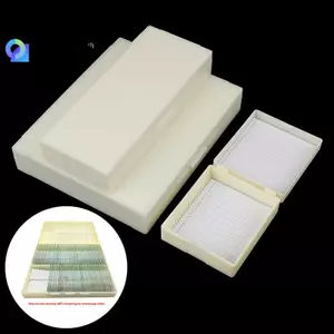 Hộp trượt kính hiển vi bằng nhựa 25 / 50 / 100 chiếc Hộp đựng đồ lát sinh học để trang bị kính hiển vi đẹp
