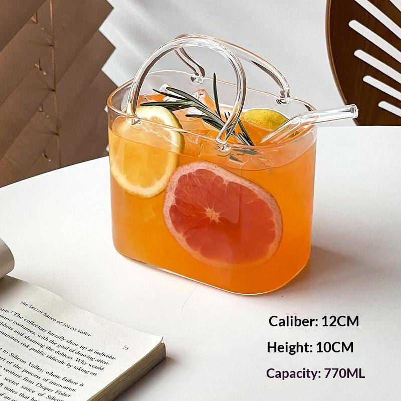 JINHF Túi Xách Hình Cốc Thủy Tinh Cho Người Yêu Cotail Di Động Trái Cây Rượu Ly Cho Tiệc Ăn Ngoài Trời HOT