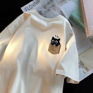 Áo phông thun  in  đơn giản mà sang trọng . Chất cotton mềm mỏng và mát -  hình con POCKET -thuba94