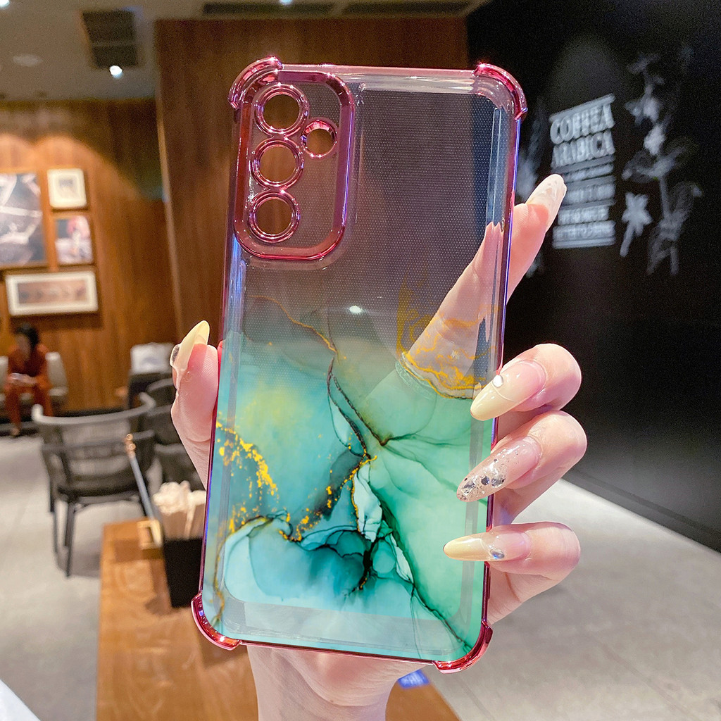Tương thích với Samsung Galaxy A17 A07 A15 A05 A35 A55 A14 A34 A56 A36 A06 A16 Màu Gradient Tranh Mạ Trong Suốt Vỏ Chống Rơi