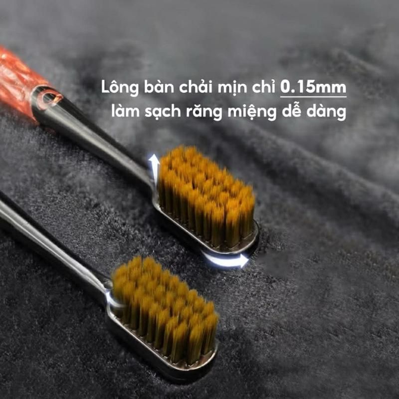 ￼COMBO 6 Bàn chải đánh răng Pha Lê lông tơ mềm mại, Bàn chải than tre hoạt tính Nhật Bản chải Êm Sạch
