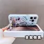 Ốp Lưng Cho Oppo Reno 15F 15 14F 14 Pro 14 13F 13 13 12F 12 11F 11 10 8t 8 8z 7 7z 6 5F 4F 4 F11 Pro F7 F5 F1s Chú Chó Con Dễ Thương Có Giá Đỡ Dây Xích Ngọc Trai Chống Sốc Ốp điện thoại màu bạc