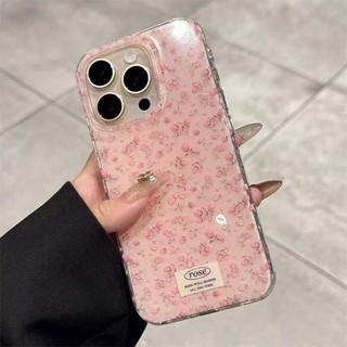 Áp dụng cho IPhone 17 16 15 14 13 12 11 Pro Max XR XS MAX Hồng lãng mạn Rose trường hợp điện thoại