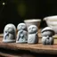 JCSYFAC Tượng Phật Dễ Thương Nhỏ Jizo Phật Điêu Khắc Các Bức Tượng Nhỏ Đồ Trang Trí Sân Vườn Phật Nhật Bản Ksitigarbha Bể Cá Cảnh Mới