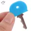 HFTOY 10 Chiếc Màu Sắc Hỗn Hợp Cao Su Mềm Chìa Khóa Los Phím Nắp Chìa Khóa Topper Móc Khóa ~