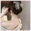 JRP 1 Kẹp Tóc Lưới Hoa Kim Cương Giả Cho Nữ Kẹp Cá Mập Phong Cách Hàn Quốc Phụ Kiện Tóc Cho Mặc Hàng Ngày JRP