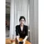 Đầu mùa thu Phong cách mới Cổ chữ V dáng ôm sang trọng kiểu Pháp nhẹ nhàng sang trọng Quạt lạnh cao cấp phong cách Yujie Áo ren đen
