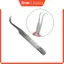 KIN Thép không gỉ Cong Đầu Nhíp Nippers để mở rộng lông mi và nhãn dán trang trí móng tay cho Gel Acrylic đính đá