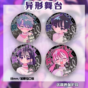 Huy hiệu ba chiều sân khấu ngoài hành tinh Mizisua 58mm – Pin mạ màu hiệu ứng thủy tinh vỡ, Quà tặng sưu tập Anime