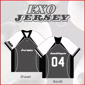 YB1 EXO BAEK HYUN số 04 KPOP jersey dạo phố Vải Cosplay 3D mùa hè Áo thun Anime tay ngắn hàng đầu BY1